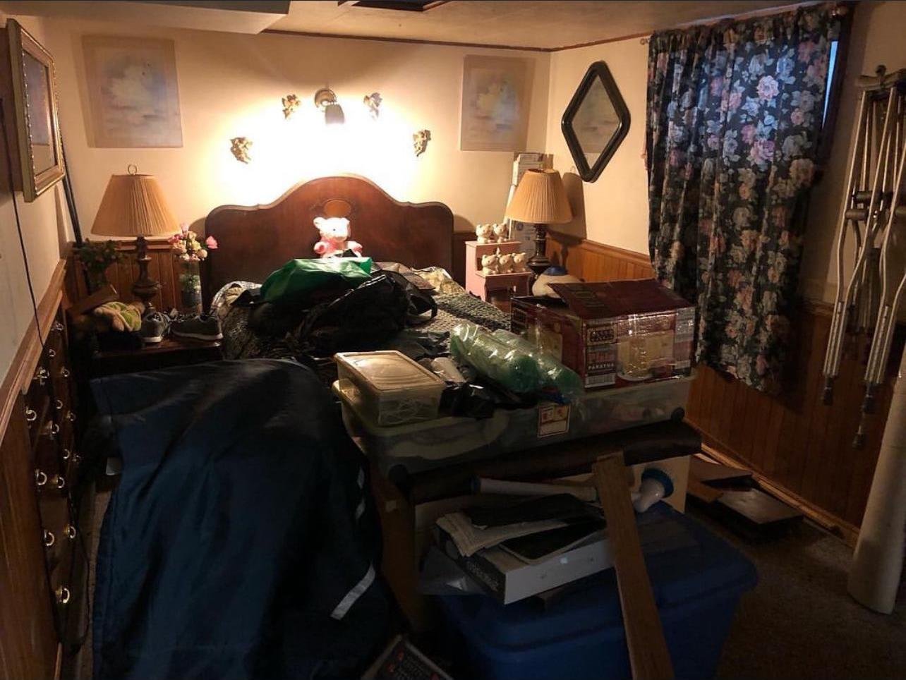 The bedroom of the Welland property