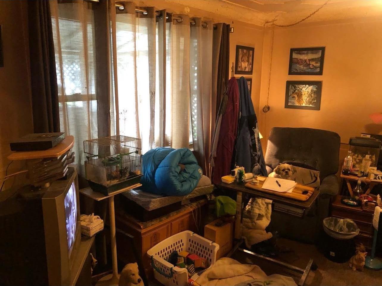 The living room of the Welland property