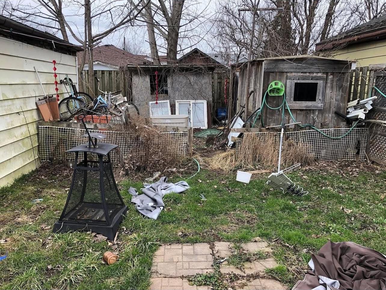 The backyard of the Welland property